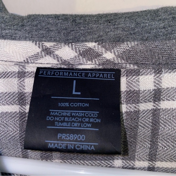 Mitch’s Surf Shop Men's Size L Hooded Flannel Shirt Gray/White - Solana Beach - Picture 4 of 4